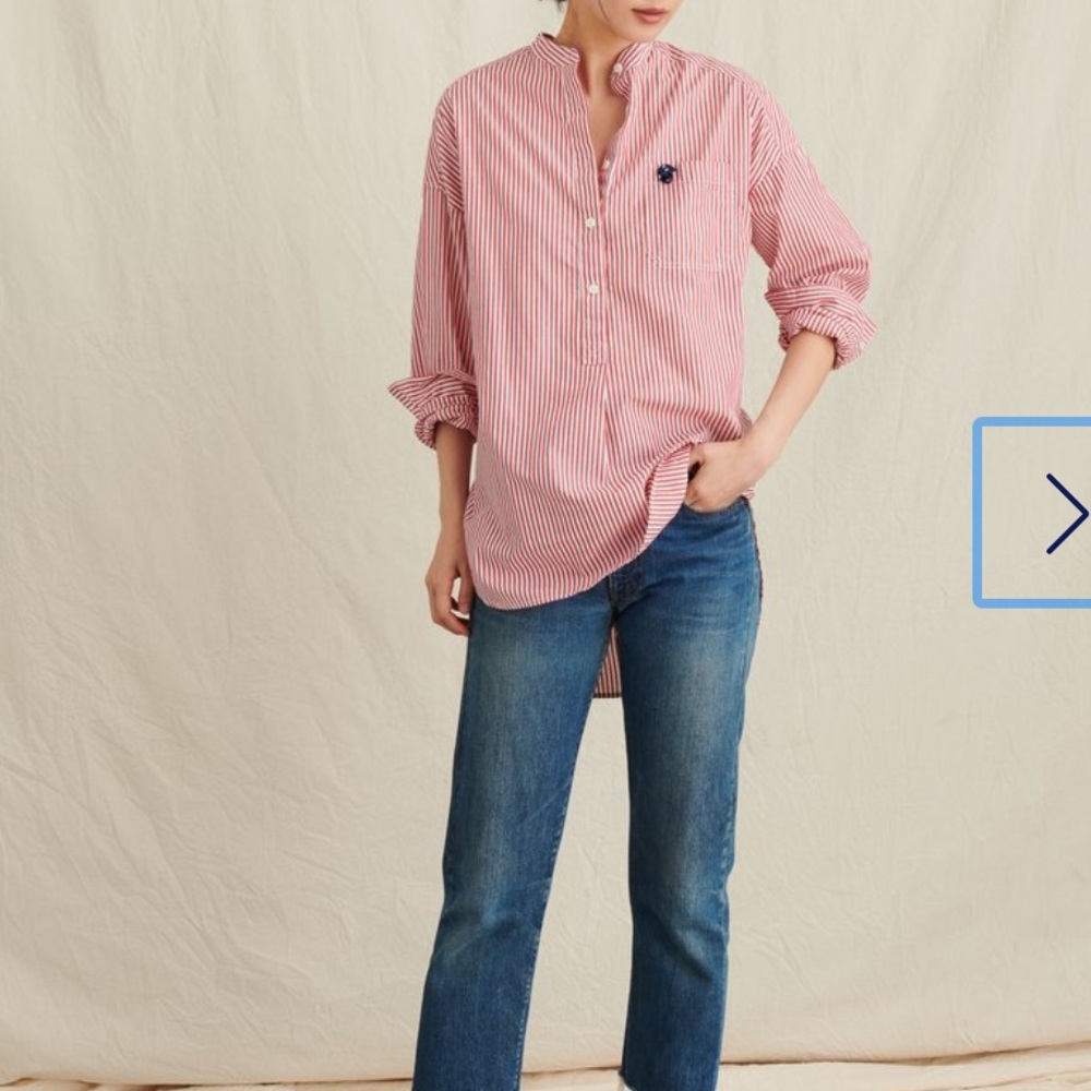 Alex mill pink stripe top or dress size M